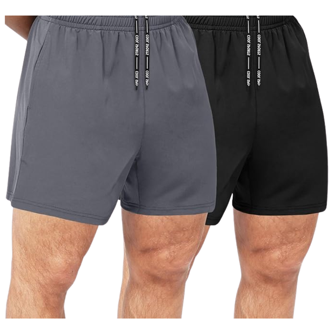 2-Pack Men's 5'' Quick Dry Gym Workout Shorts (Select Colors/Sizes)