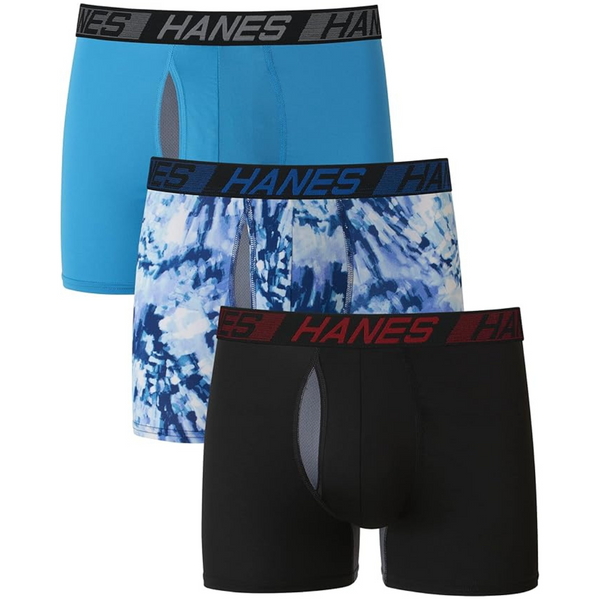 3-Pack Hanes Men's Total Support Pouch Boxer Briefs (Assorted)