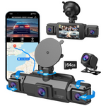 1080P FHD 4-Channel WiFi GPS Front & Rear 360 Dash Camera