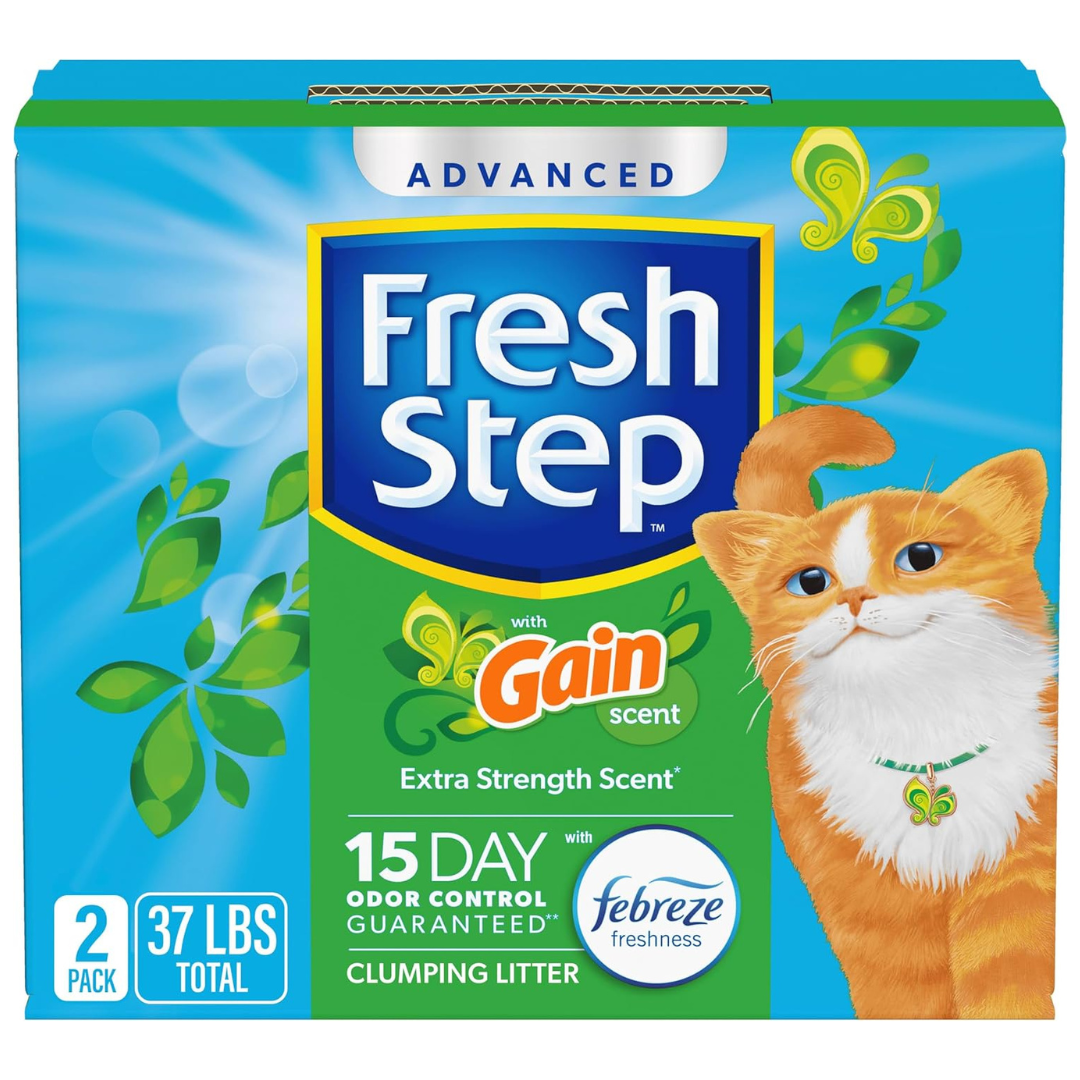 37-Lbs Fresh Step Clumping Cat Litter With Gain & Advanced Odor Control