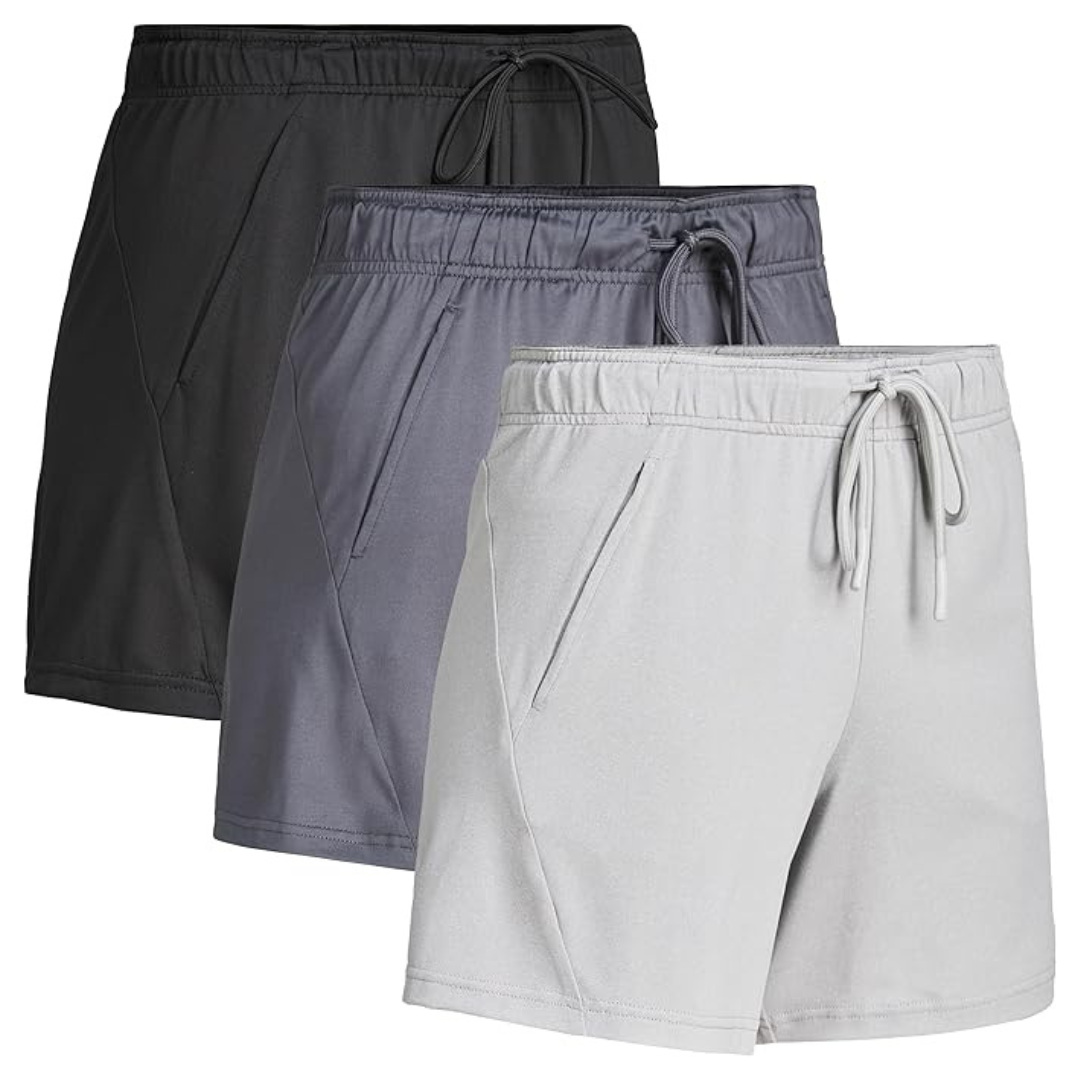 3-Pack Women's Dry Fit Casual Lounge Athletic Running Shorts
