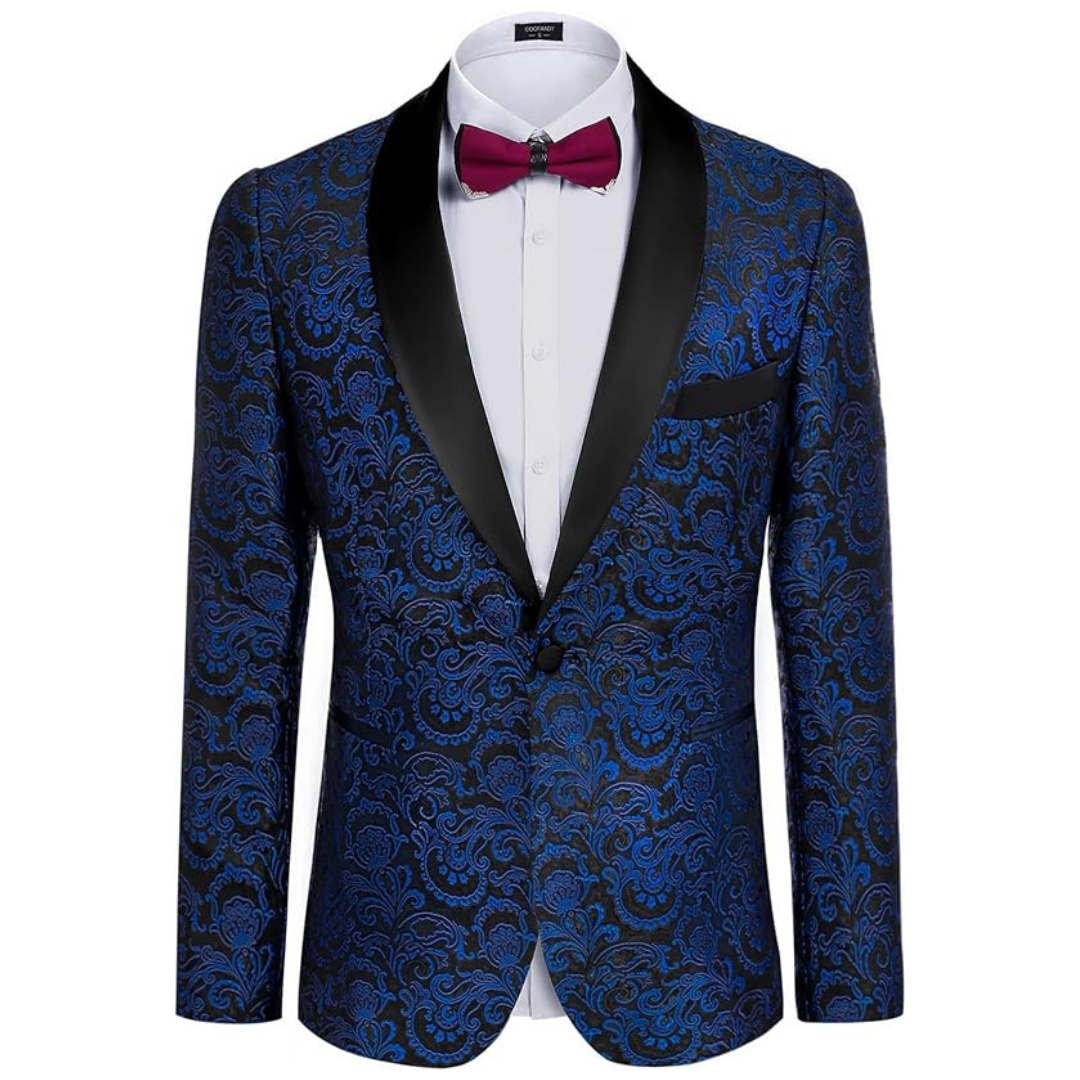 Coofandy Men's Floral Slim Fit Dinner Jacket