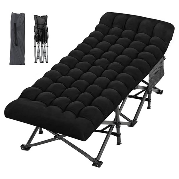 Portable Oversized Folding Camping Cot With Mattress
