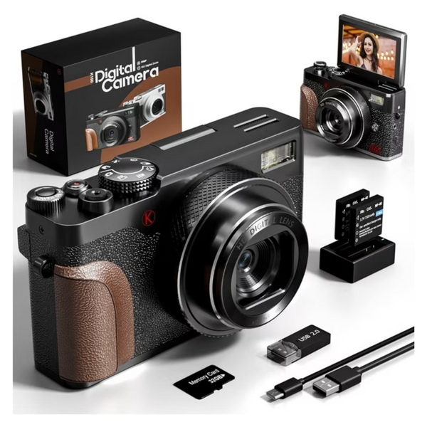 NBD 56MP 4K UHD 16x Zoom Compact Digital Video Camera W/ 32GB SD Card