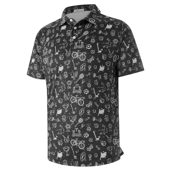 Men's Fashion Print Moisture Wicking Quick-Dry Golf Shirts