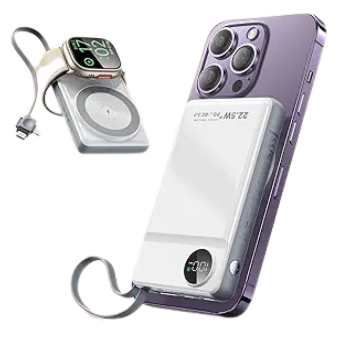 Lisen 10000mAh Magsafe Magnetic Power Bank w/22.5W Built-in Cable