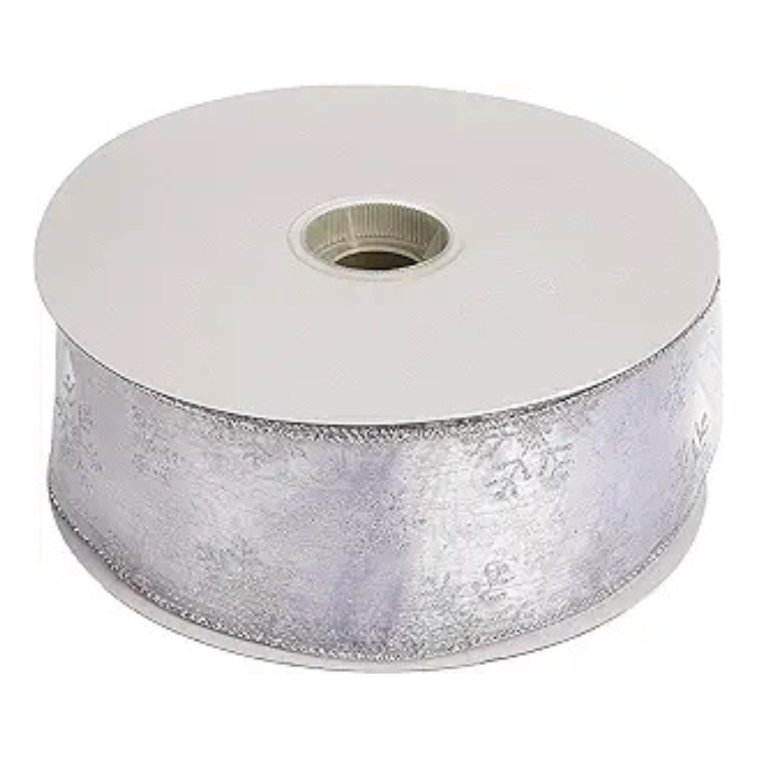 Morex Snowflake 2.5" x 50 Yds Glitter Ribbon