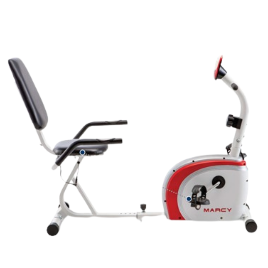 Marcy Recumbent Magnetic Resistance Exercise Bike With Pulse Sensor
