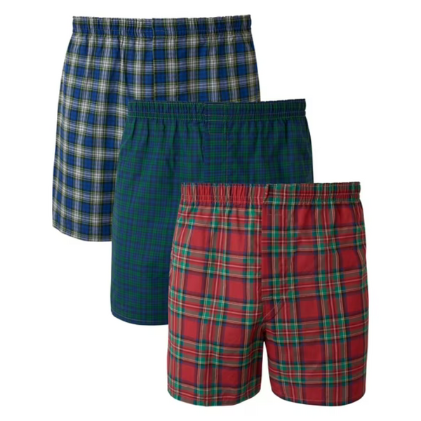 3-Pack Hanes Men's Woven Boxers