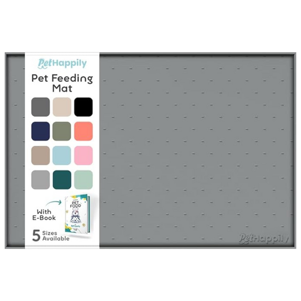 Waterproof Silicone Raised Edge Pet Food Mat ( 18.5" x 11.5")