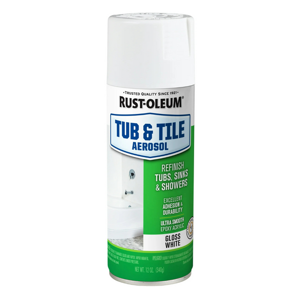 12 Oz Rust-Oleum 280882 Tub & Tile Spray Paint (Gloss White)