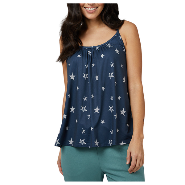 32 Degrees Women's Cool Printed Flowy Bra Cami (2 Colors)