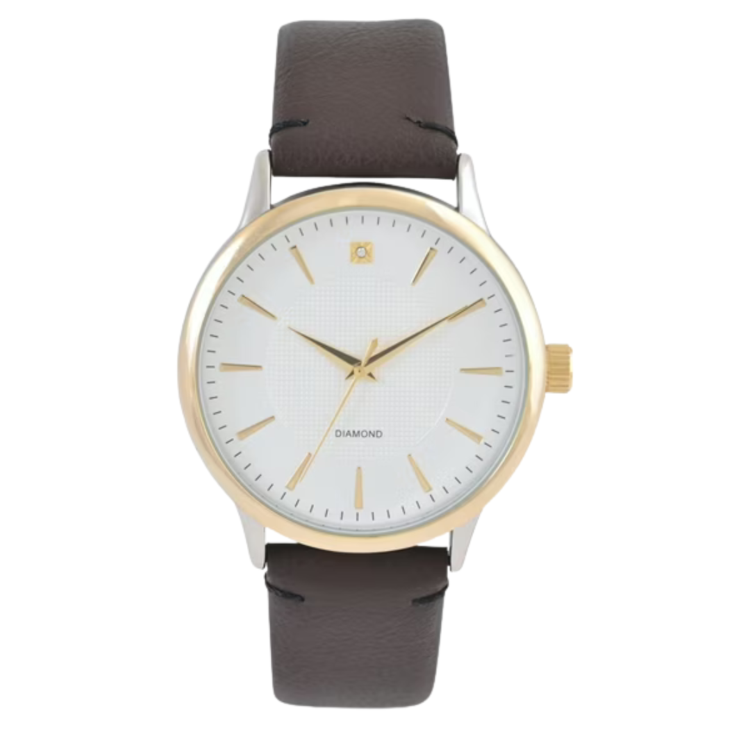George Men's Analgog Watch With Two-Tone Round Case