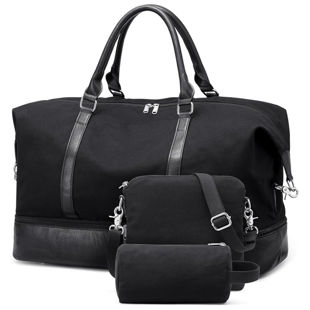 Large Travel Duffle Bag with Shoe Compartment