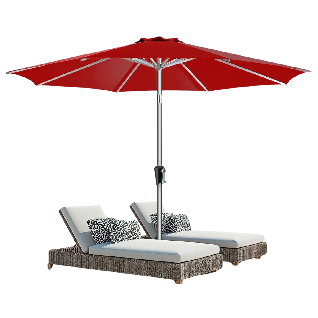 9ft Outdoor Patio Market Table Aluminum Umbrella (3 Colors)
