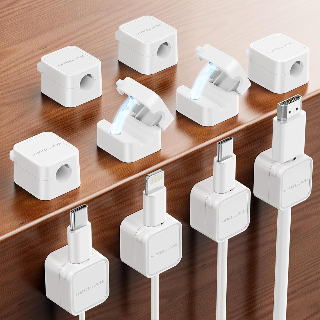 10-Pack 2025 Upgraded Cord Organizer Magnetic Cable Clips