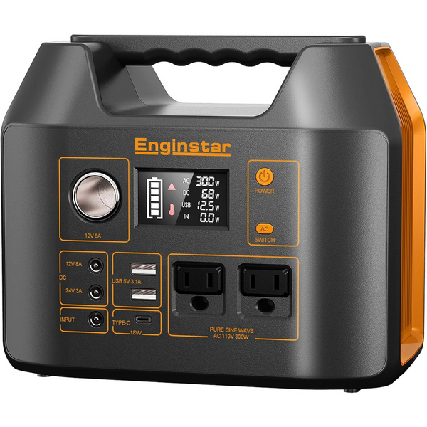 EnginStar 300W Portable Power Station Solar Generator
