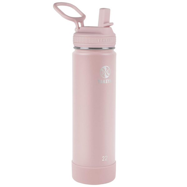 22oz Takeya Vacuum Insulated Stainless Steel Water Bottle w/ Straw Lid