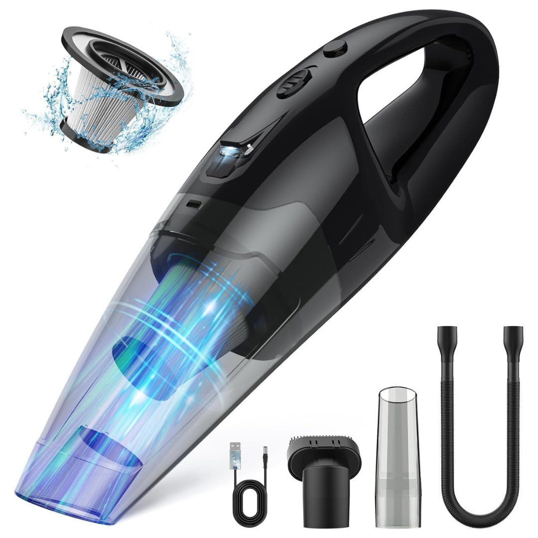 Handheld Cordless Rechargeable 3-in-1 USB Charge Car Vacuum