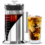34-Ounce Cafe Du Chateau Borosilicate Glass And Stainless Cold Brew Coffee Maker