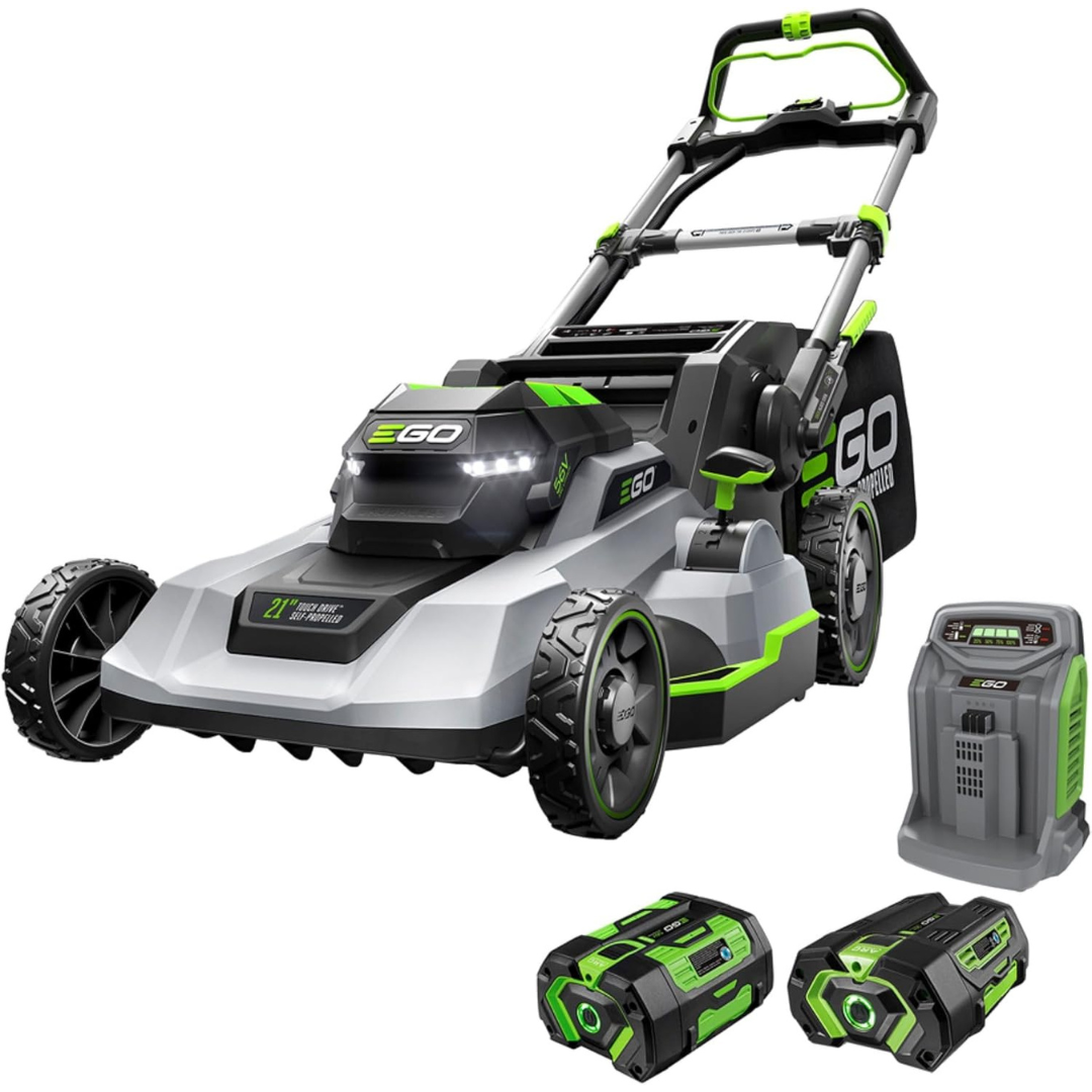EGO POWER+ 21" 56V Self-Propelled Lawn Mower w/ 4Ah + 6Ah Batteries & Charger