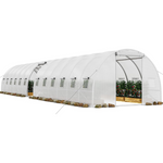 44ft x 10ft x 7ft Heavy Duty 4 Zipper Doors Outdoor Greenhouse