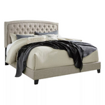 Signature Design Queen Button-Tufted Upholstered Platform Bed