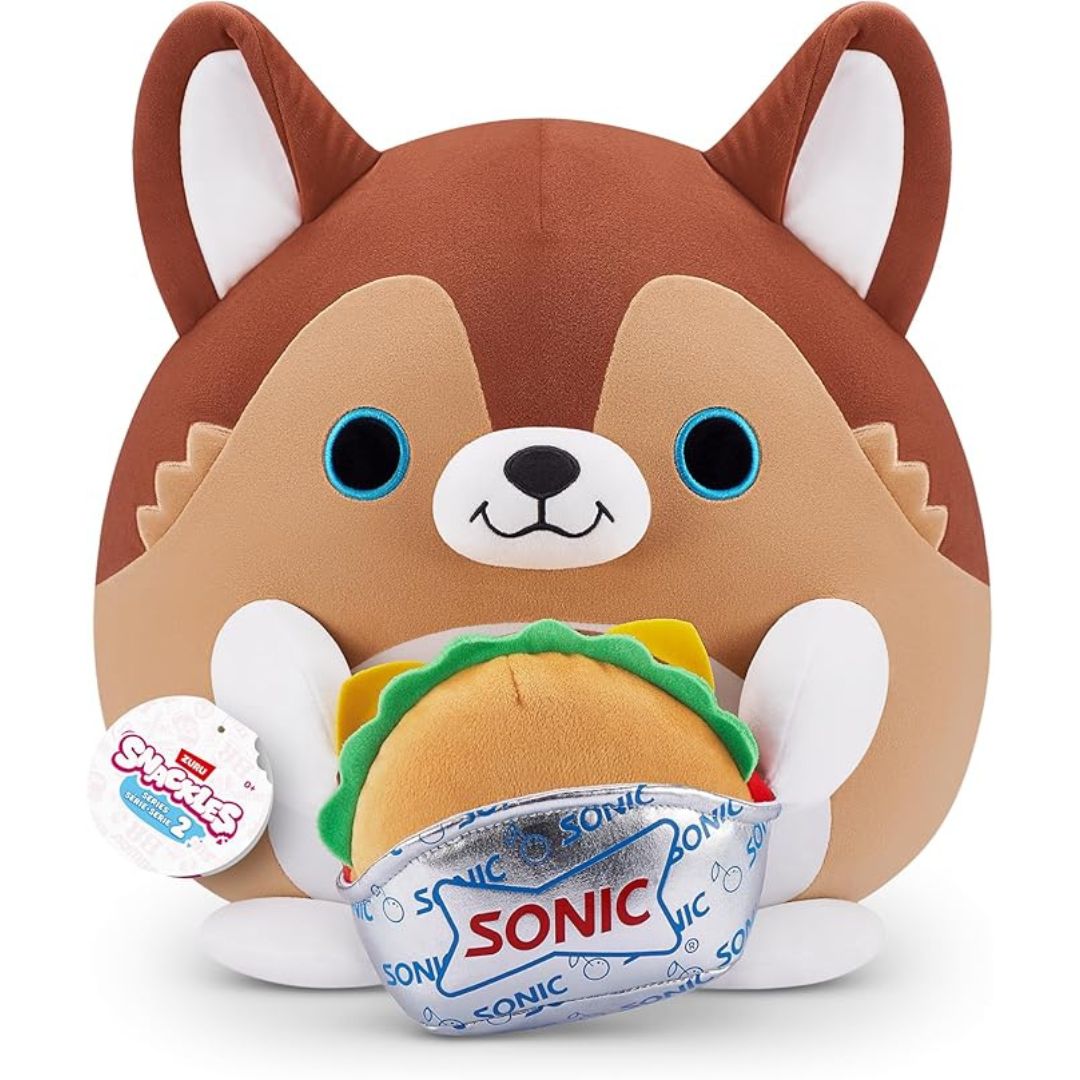 Snackles Series 2 Puppy & Sonic Burger 16" Ultra Soft Plush