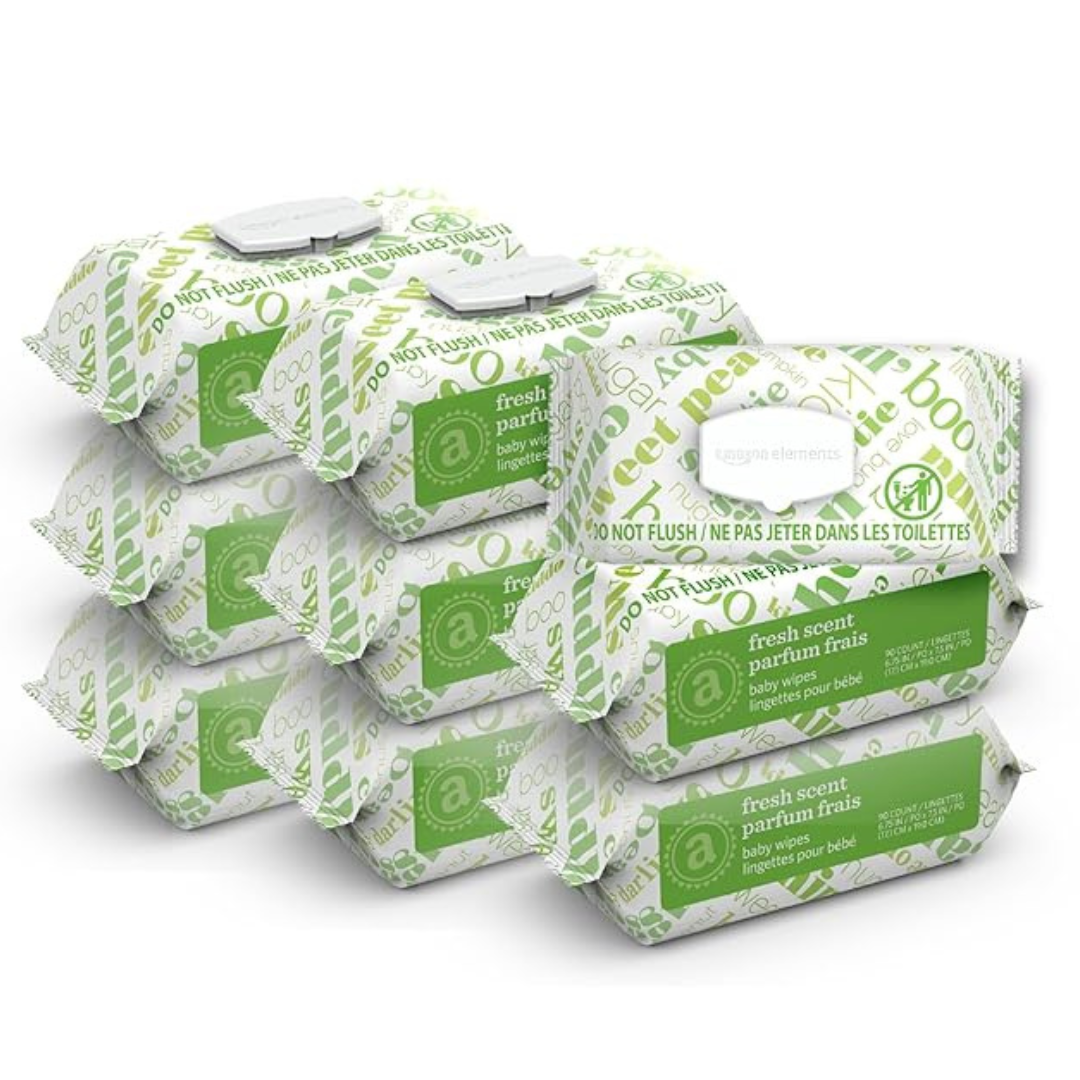 810-Count Amazon Elements Baby Wipes