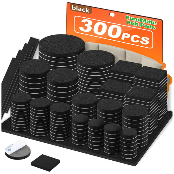300-Piece Furnimate Felt Furniture Pads For Hardwood Floors