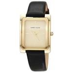 Anne Klein Black Leather Strap Women's Watch