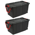 2-Pack 40-Gallon Sterilite Wheeled Industrial Totes (3 Select Colors)