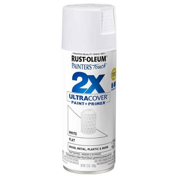 Rust-Oleum Painters Touch 2X Flat White Spray Paint (12 oz)