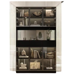 Black Wood 47.2" W Buffet Food Pantry With Hutch