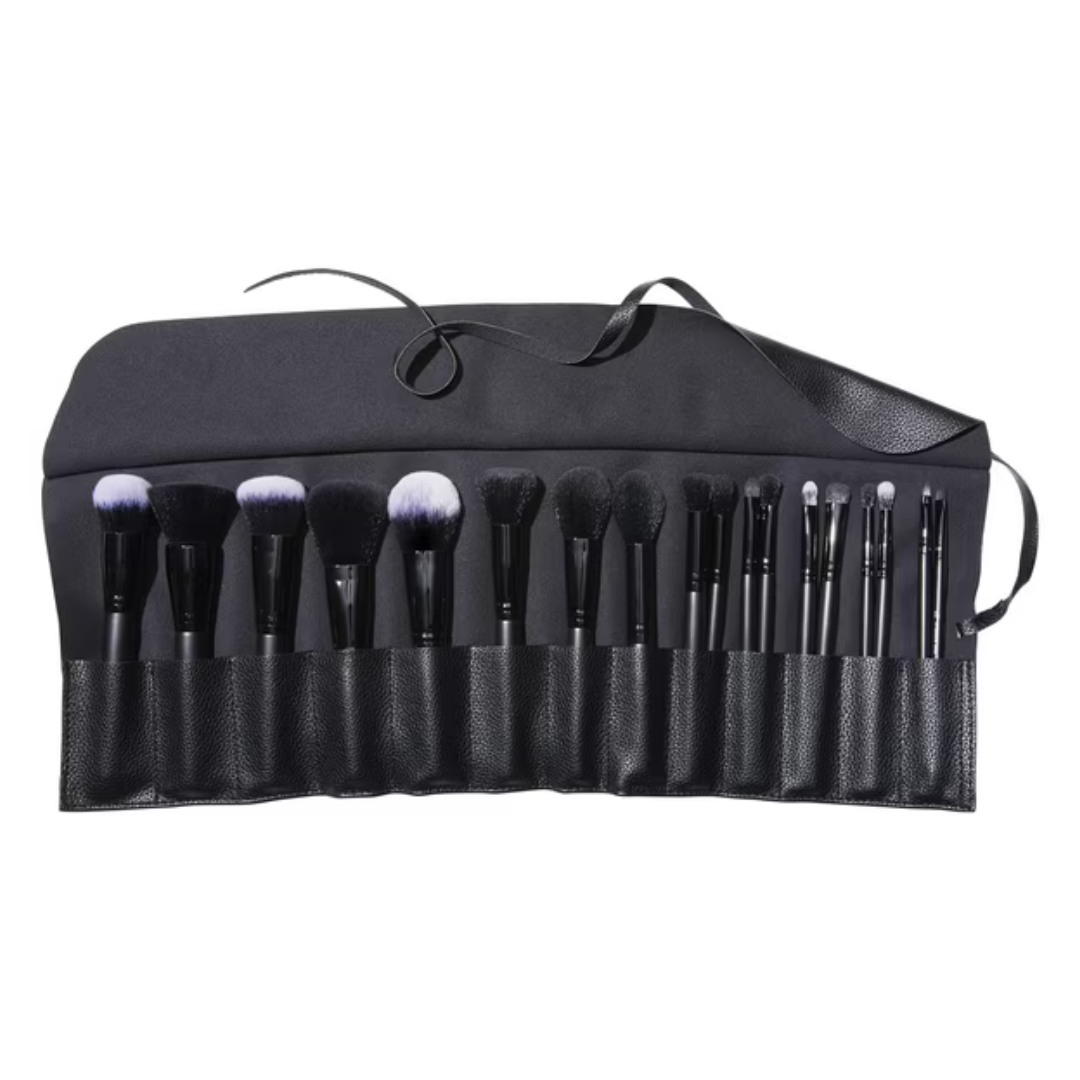 e.l.f. 19-Piece Ultimate Luxe Makeup Brush Set With Travel Roll Case