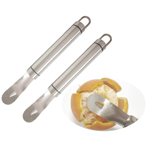 2-Piece Stainless Steel Citrus Orange Peeler Tool