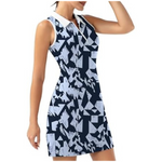 FKEEP Women's Sport Zipper V-Neck Golf Tennis Dress