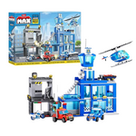 822-Piece MAX Adventure Police Headquarters Building Bricks Playset