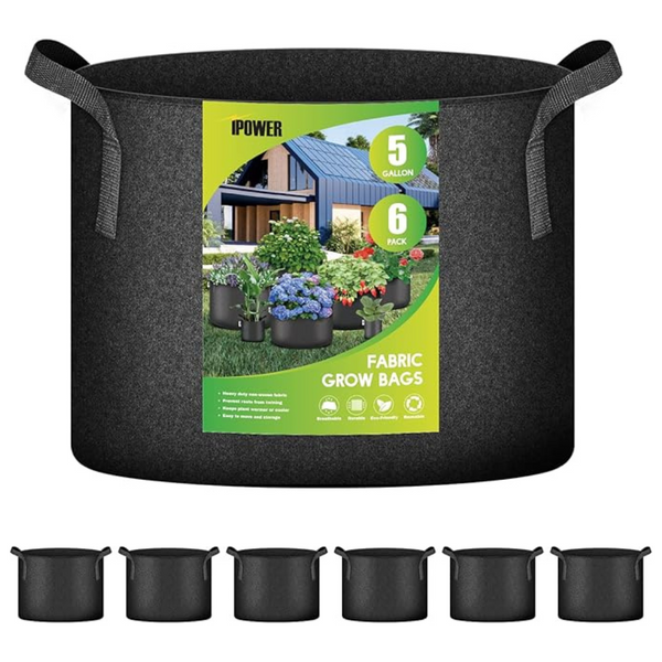 5 Gallon 6-Pack IPower Plant Grow Bags