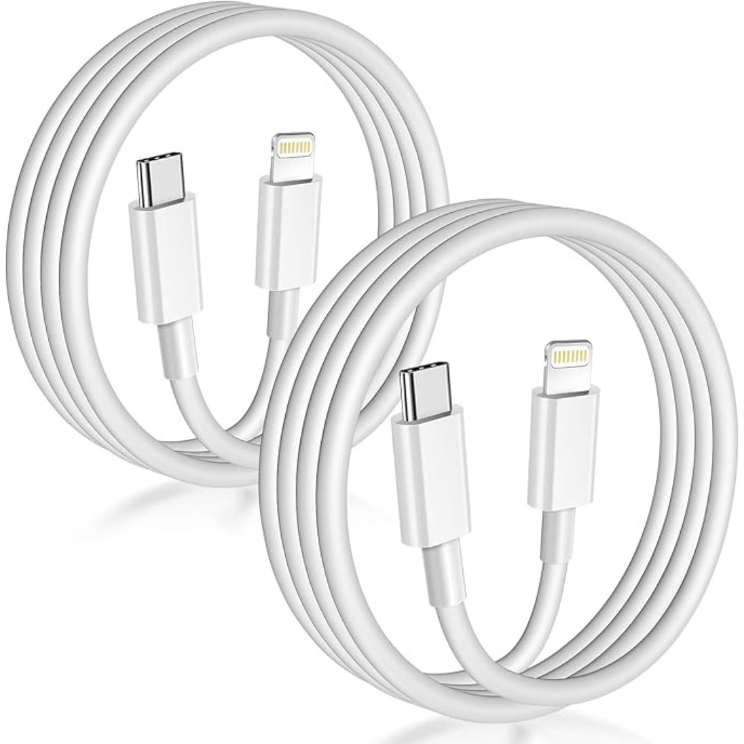 2-Pack MFi Certified 6ft USB-C to Lightning Fast Charger Cables