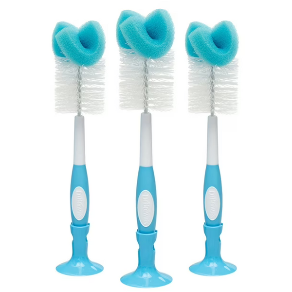 3-Pack Dr. Brown's Baby Bottle Cleaning Brush w/ Sponge & Scrubber