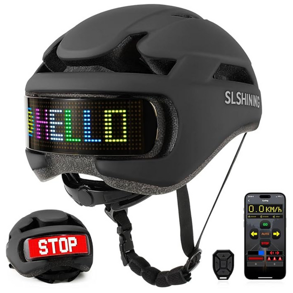 Unisex Smart Bike Helmet with Personalized LED Lights (4 Colors)