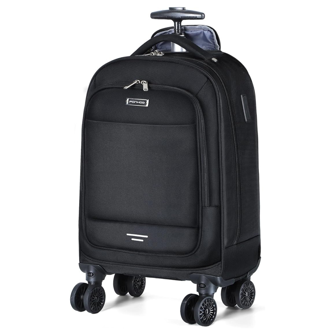 Ponhog Rolling Travel Backpack With 4 Spinner Wheels