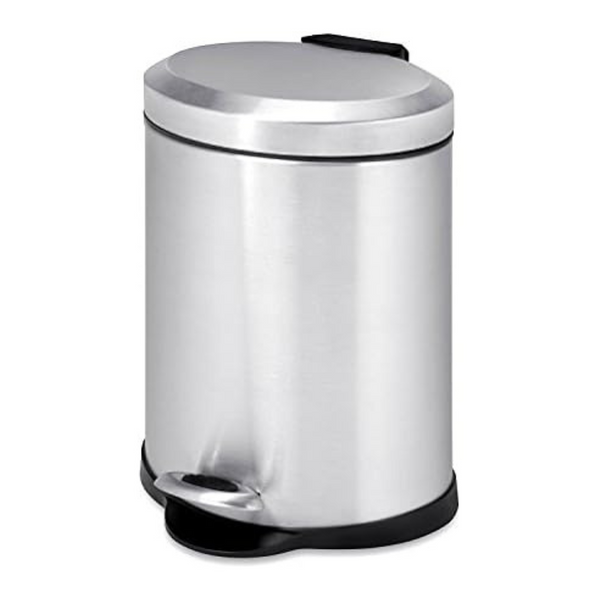 Honey-Can-Do TRS-01448 5-Liter Oval Stainless Steel Step Can