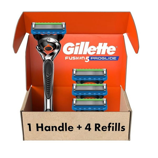 Gillette Fusion Proglide Men's Razor Handle + 4 Refills
