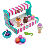 23-Pieces RoseArt Wooded Pretend Ice Cream Parlor Play Set