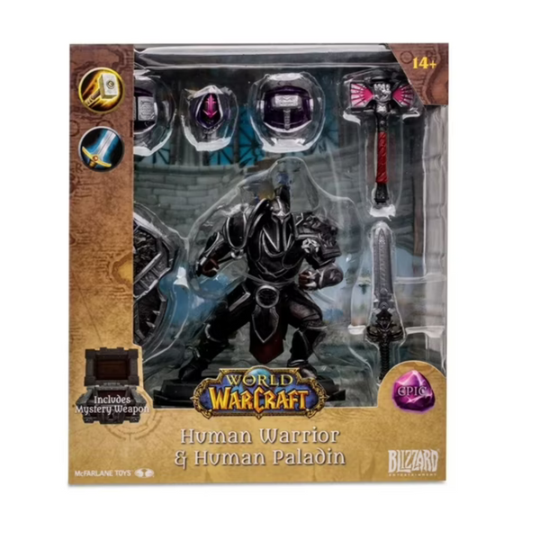 McFarlane Toys World Of Warcraft Human Warrior/Paladin (Epic) 1:12 Scale Posed Figure