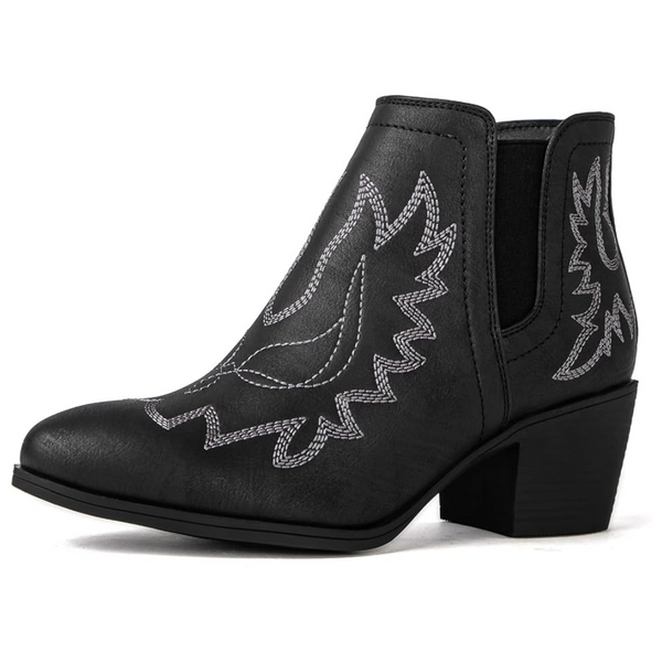 GLOBALWIN Women's Black Cowboy Boots