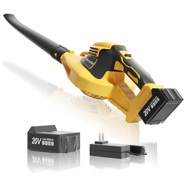 20V Electric Cordless Leaf Blower w/ 2 2.0Ah Battery & 2 Fast Charger