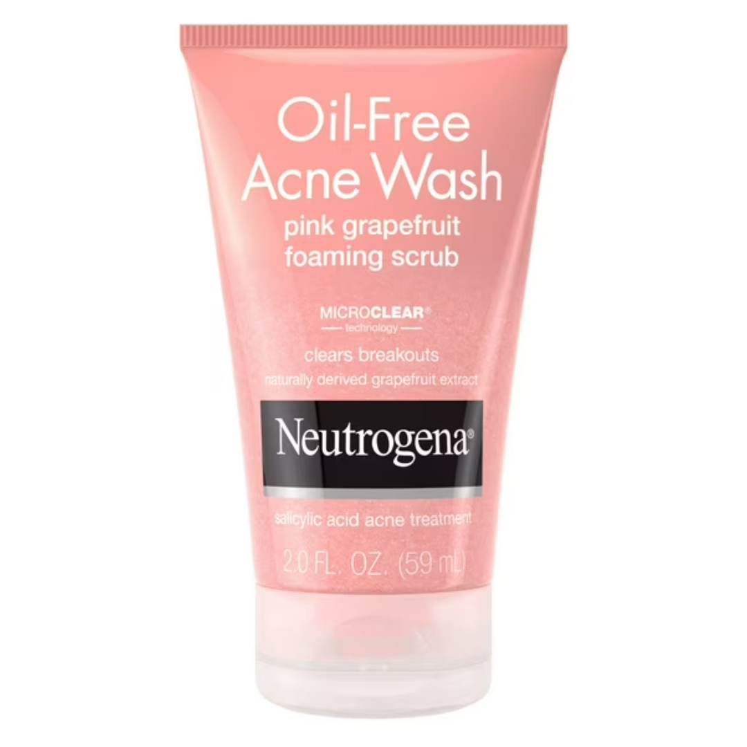 Neutrogena Oil-Free Pink Grapefruit Acne Wash Face Scrub (2 Fl. Oz)
